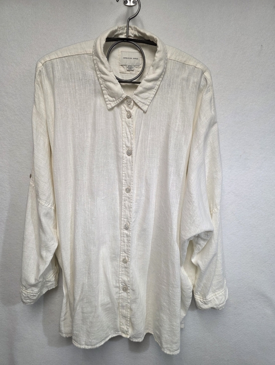 American Eagle Go Big Ultra Oversized Womens Long Sleeve Shirt Size XL - Picture 11 of 11